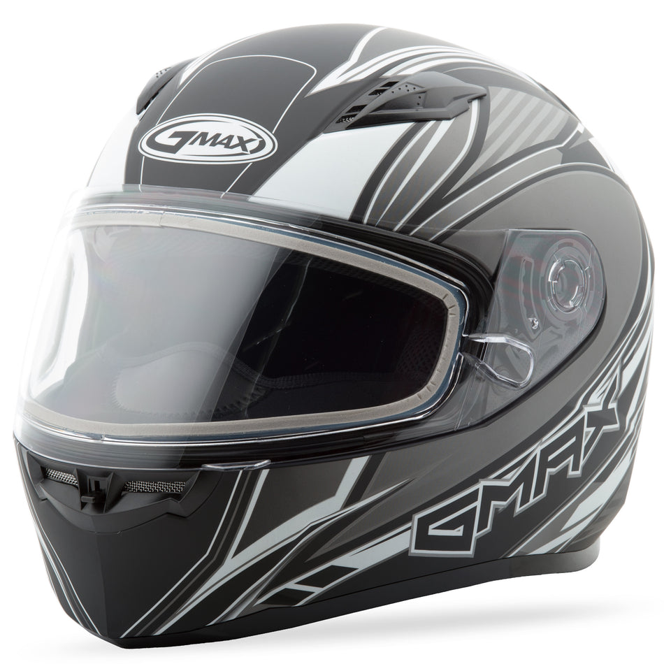 GMAX Ff-49 Snow Helmet Sektor Matte Black/Silver Xl G2491457 TC-17