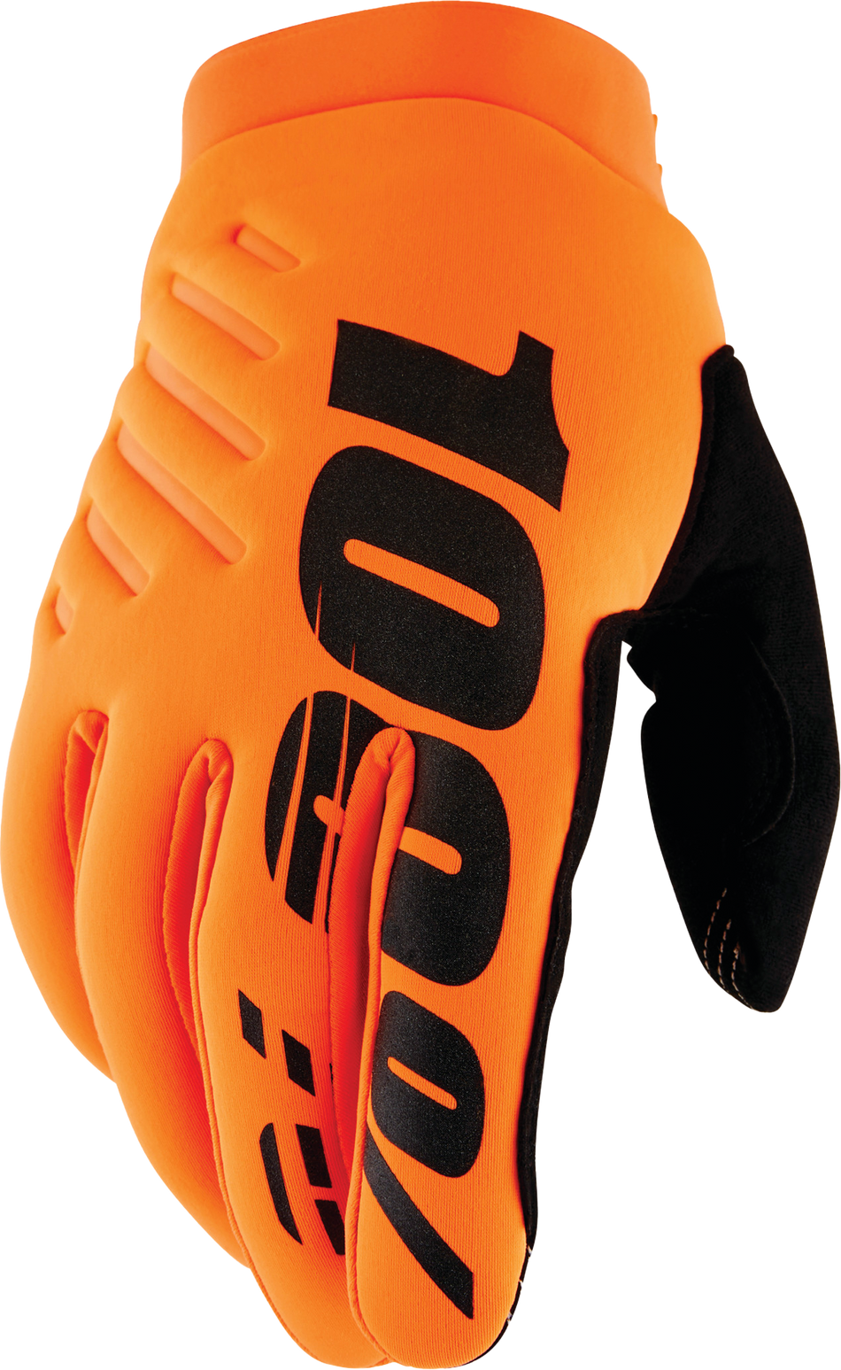 100% Brisker Youth Gloves Fluo Orange/Black Lg 10004-00006
