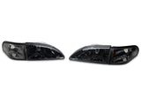 Raxiom 94-98 Mustang Axial Series Cobra Style Headlights- Black Housing (Clear Lens) 49050