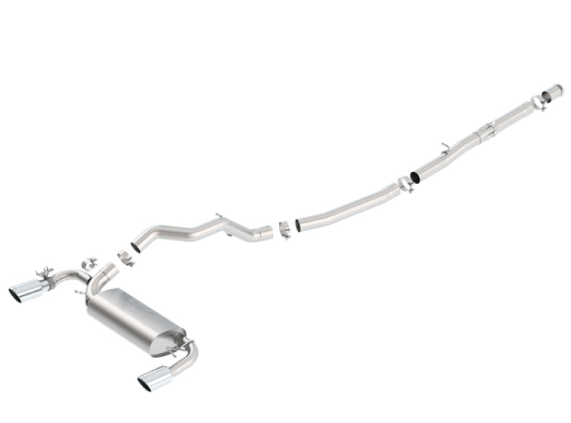 Borla 16-17 Ford Focus RS 2.3L MT Round Angle-Cut Tips Split Rear Exit ATAK Catback Exhaust 140730