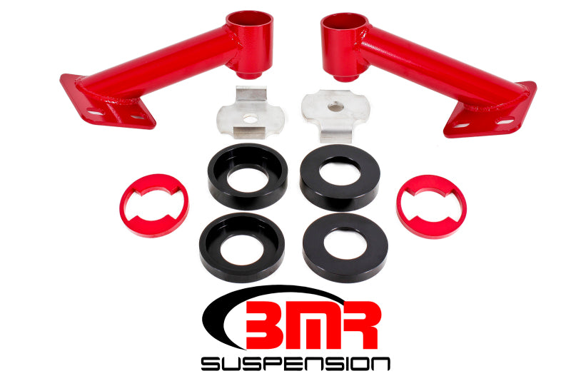 BMR 15-17 S550 Mustang Cradle Bushing Lockout Kit - Red CB005R