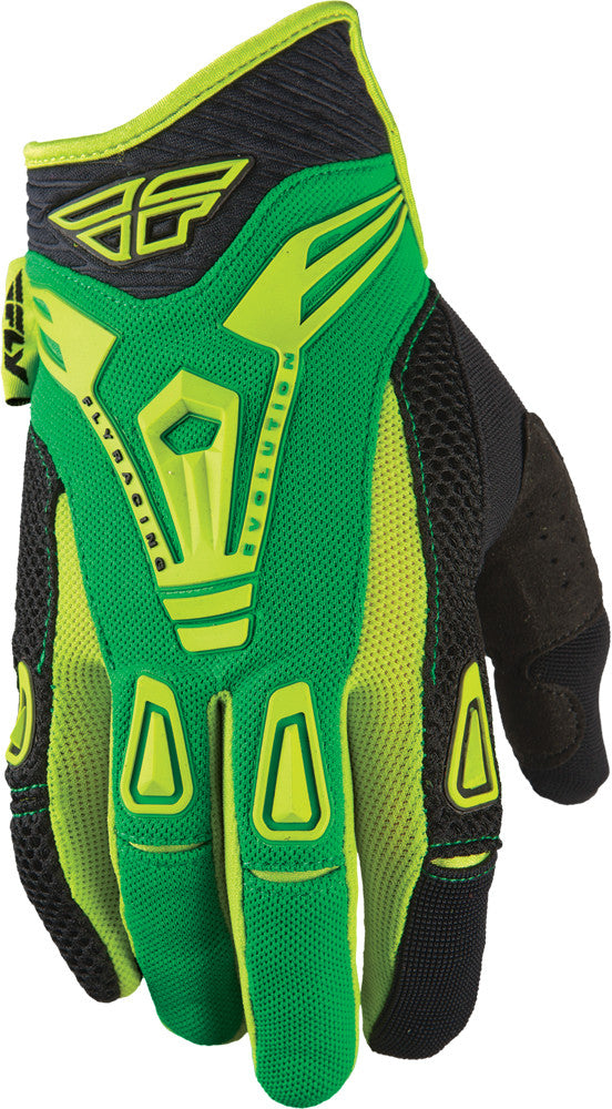 FLY RACING Evolution Gloves Green/Black Sz 9 366-11509