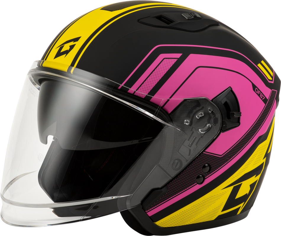 GMAX Of-87 Duke Helmet W/Led Matte Blk/Pink/Pur Xs 11871353