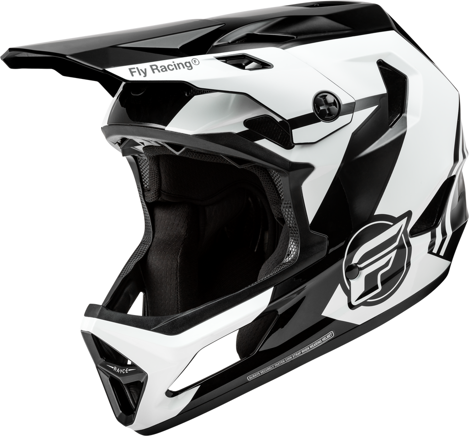 FLY RACING Rayce Helmet Black/White/Grey Sm 73-3609S