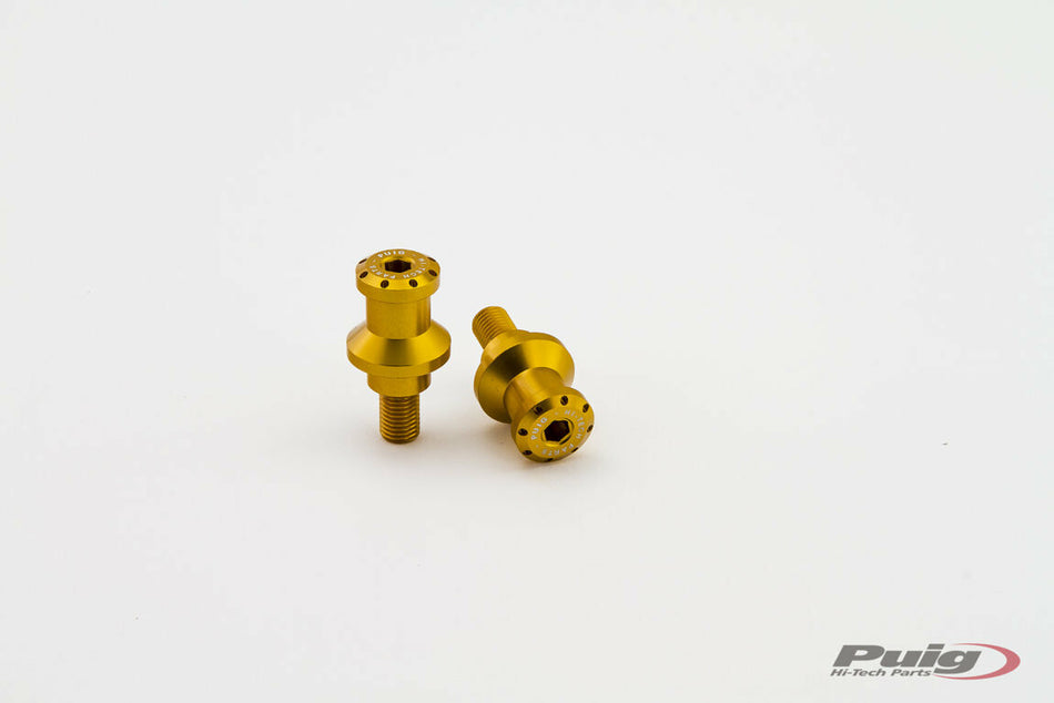 PUIG Swingarm Spools Hi-Tech 10mm Gold 2/Pk 5924O