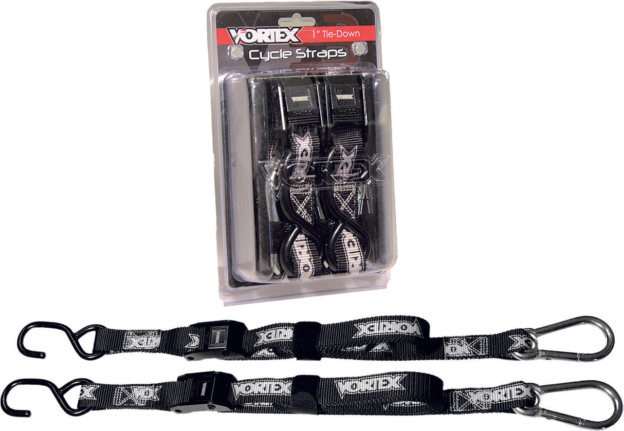 VORTEX Tie Downs 1" 2/Pk Blk TD111