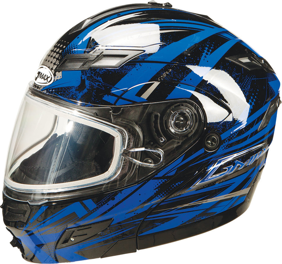 GMAX Gm-54s Modular Helmet Black/Blue/Silver L G2544216 TC-2