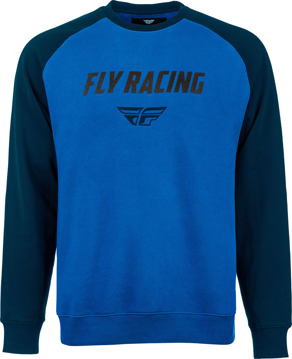 FLY RACING Fly Crew Neck Sweater Blue/Navy Lg 354-0257L