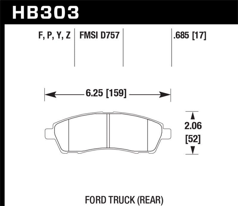 Hawk Super Duty Street Brake Pads KHB303P.685