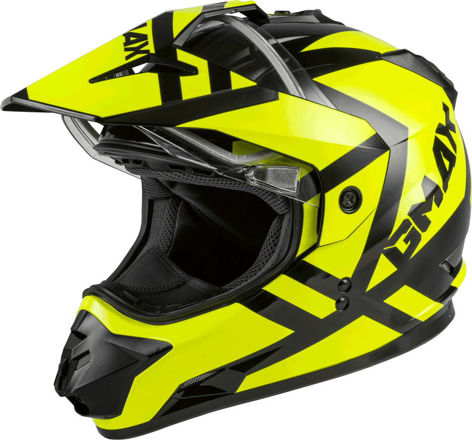 GMAX Gm-11s Dual-Sport Trapper Snow Helmet Black/Hi-Vis 2x G2113688