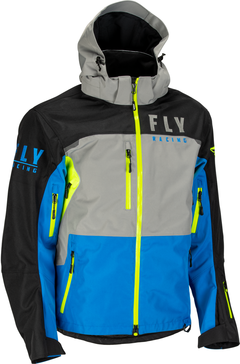 FLY RACING Carbon Jacket Blue/Hi-Vis Md 470-4135M