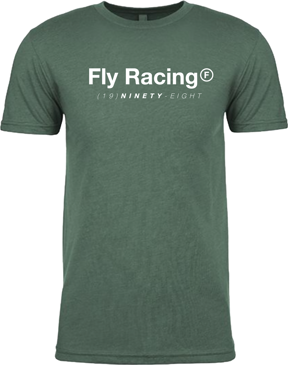 FLY RACING Fly Trademark Tee Forest Green Heather Lg 354-0315L