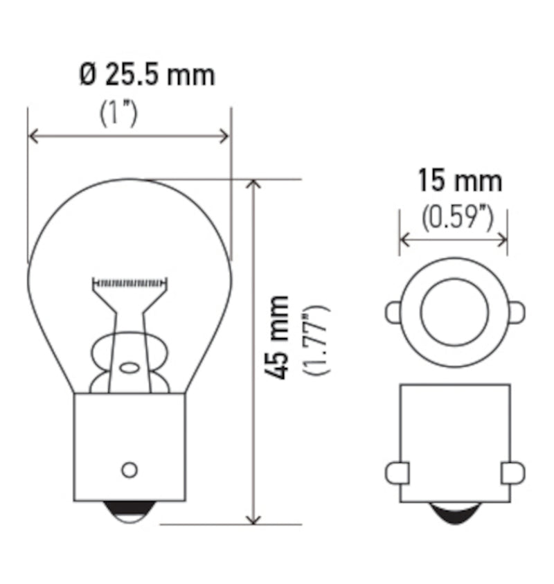 Hella Bulb 93 12V 13W BA15s S8 LA93