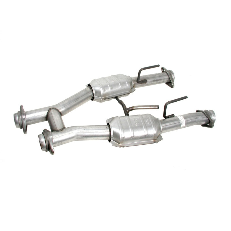 BBK 96-04 Mustang 4.6 GT / Cobra Short Mid H Pipe w Catalytic Converters 2-1/2 For Long Tube Headers 1538