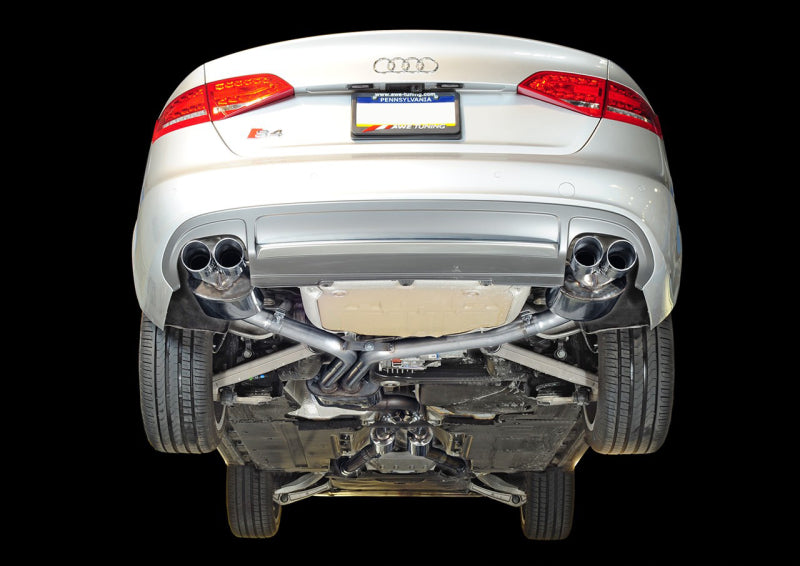 AWE Tuning Audi B8.5 S4 3.0T Touring Edition Exhaust System - Diamond Black Tips (102mm) 3010-43012