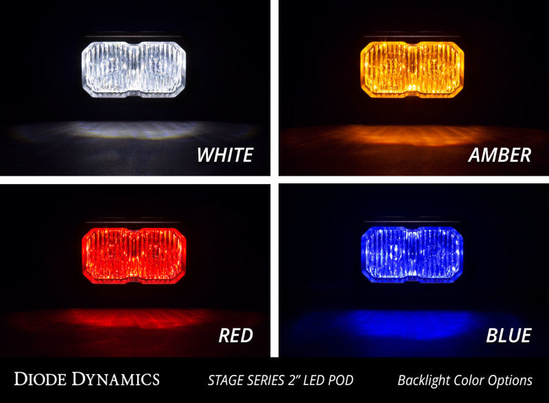 Diode Dynamics Stage Series 2 In LED Pod Pro - White Fog Standard ABL (Pair) DD6406P