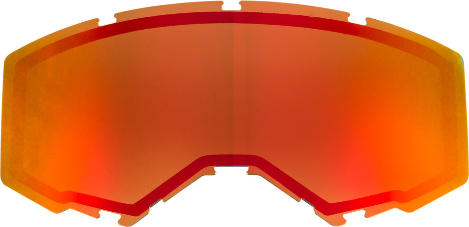 FLY RACING Dual Lens W/O Vents Adult Red Mirror/Brown FLB-017