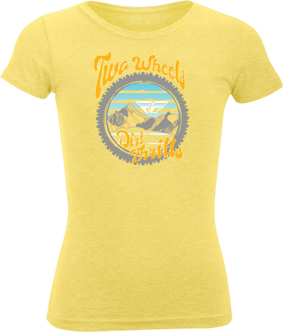 FLY RACING Youth Fly Dirt Thrills Tee Yellow Ym 352-1203YM
