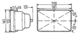 Hella Vision Plus 8in x 6in Sealed Beam Conversion Headlamp - Single Lamp LA003427291