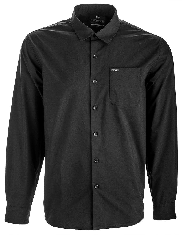 FLY RACING Fly L/S Button Up Shirt Black Lg 352-6200L