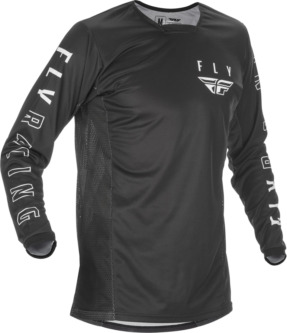 FLY RACING Youth Kinetic K121 Jersey Black/White Ys 374-420YS
