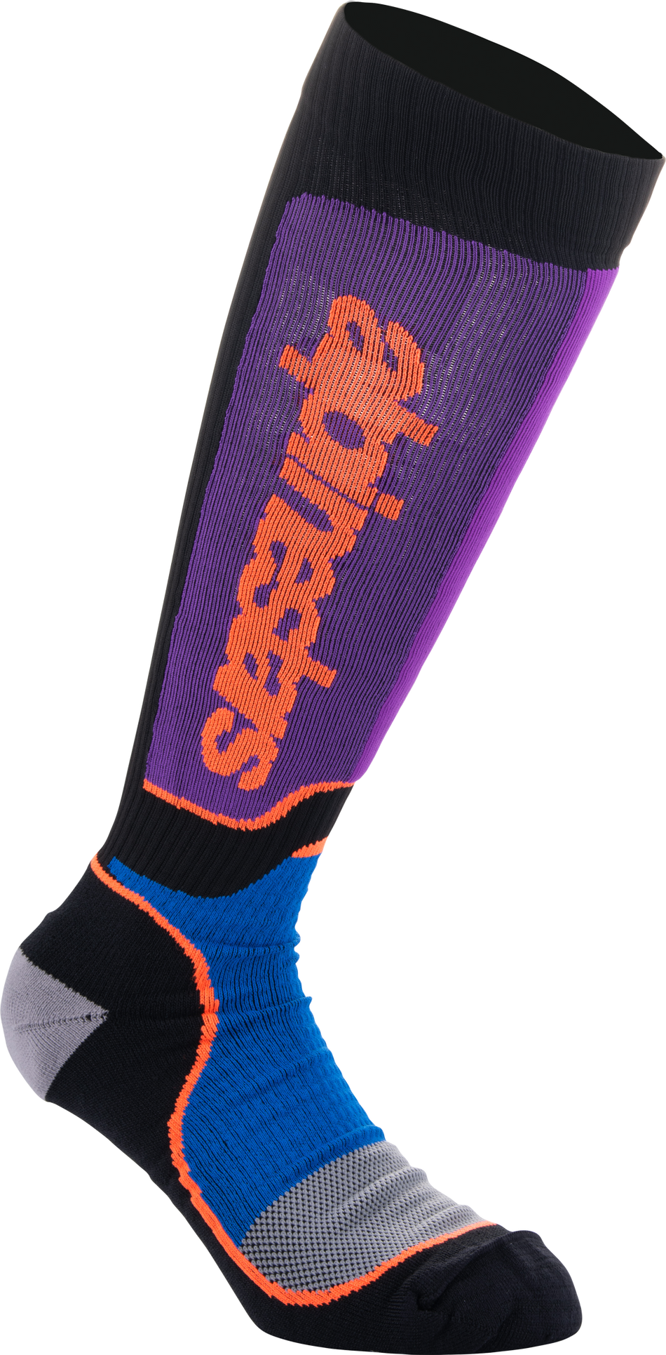 ALPINESTARS Mx Plus Socks Blk/Royal Bl/Purple Sm 4702324-1246-S