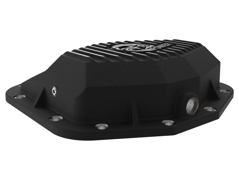 aFe POWER 21-22 Ram1500 TRX Hemi V8 6.2L PRO Series Rear Diff Cover Black w/Machined Fins & Gear Oil 46-71281B