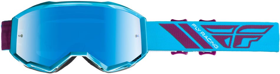 FLY RACING Zone Goggle Blue/Port W/Blue Mirror Lens W/Post FLA-015