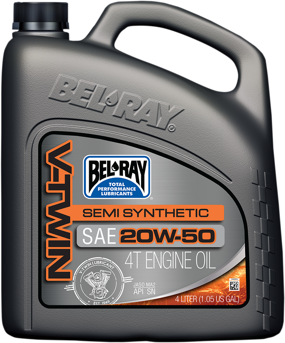 BEL-RAY V-Twin Semi-Synthetic Oil - 20W-50 - 4L 96910-BT4