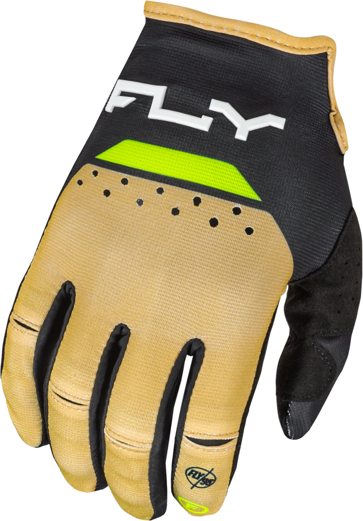 FLY RACING Youth Kinetic Reload Gloves Khaki/Black/Hi-Vis Ym 377-512YM