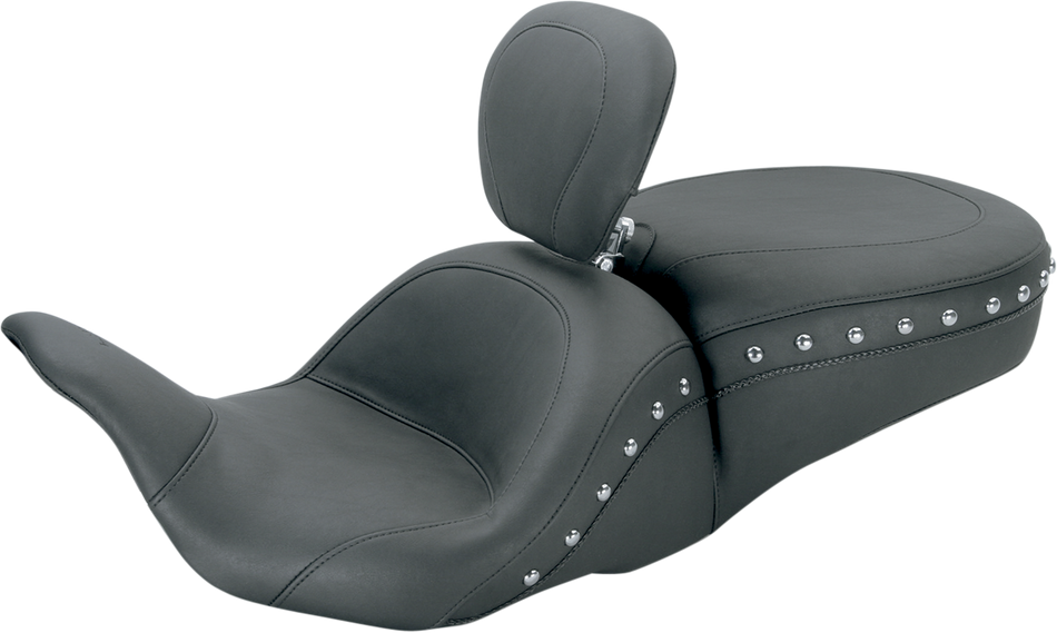 MUSTANG Lowdown Seat with Driver Backrest - Chrome Studded 79704