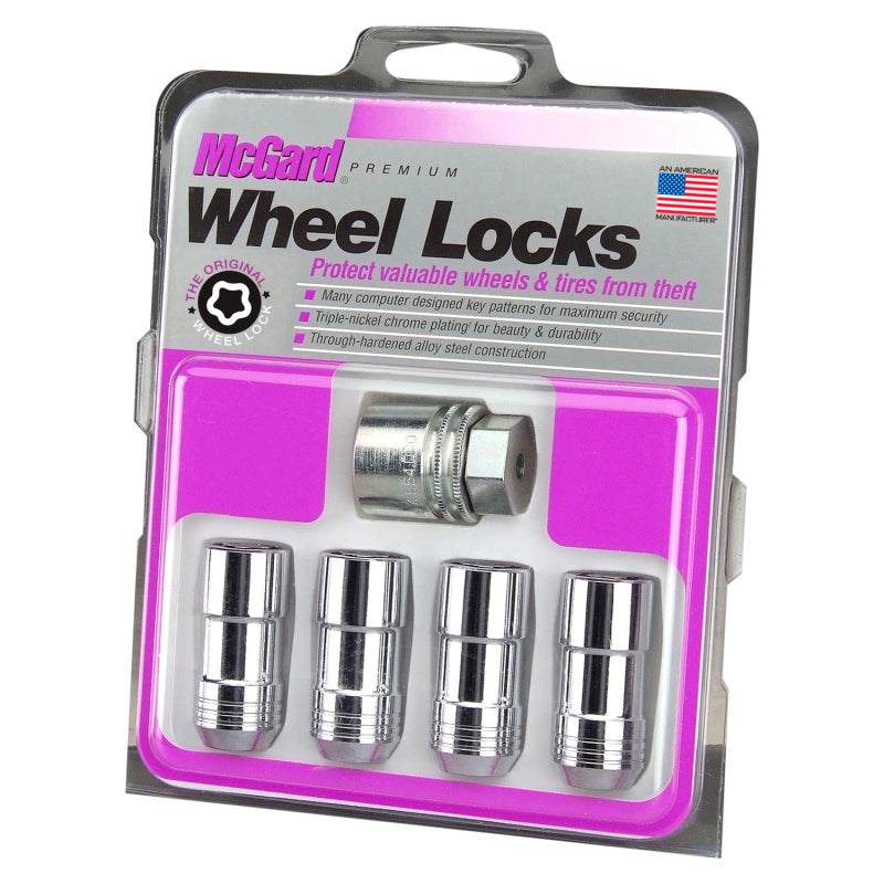 McGard Wheel Lock Nut Set - 4pk. (Cone Seat) 9/16-18 / 7/8 Hex / 1.765in. Length - Chrome 24234