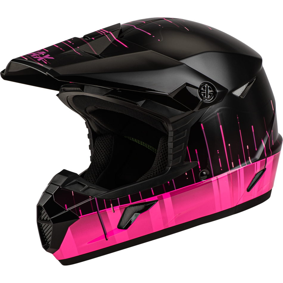 GMAX Youth Mx-46y Frequency Offroad Helmet Black/Pink Yl D3465172