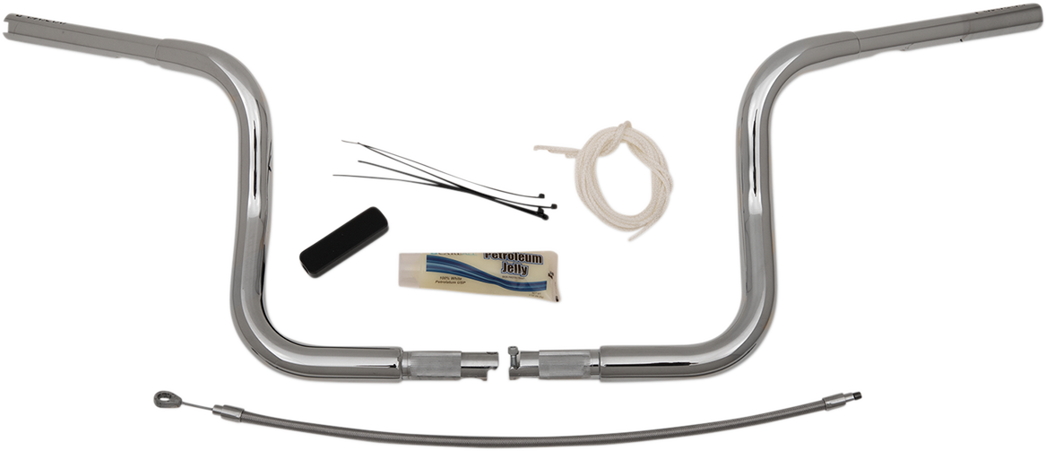 FAT BAGGERS INC. Handlebar Kit - Rounded Top - 10" - Chrome 909410