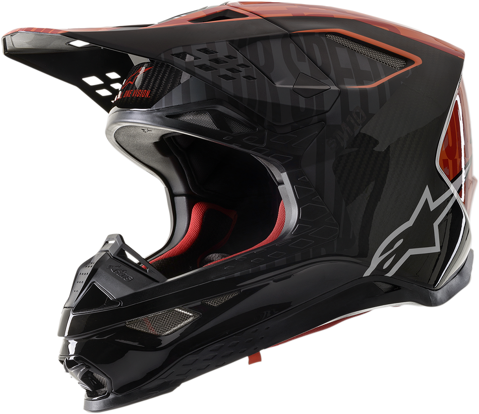 ALPINESTARS Supertech M10 Helmet - Alloy - MIPS - Black/Orange/Red - Medium 8301720-1403-MD