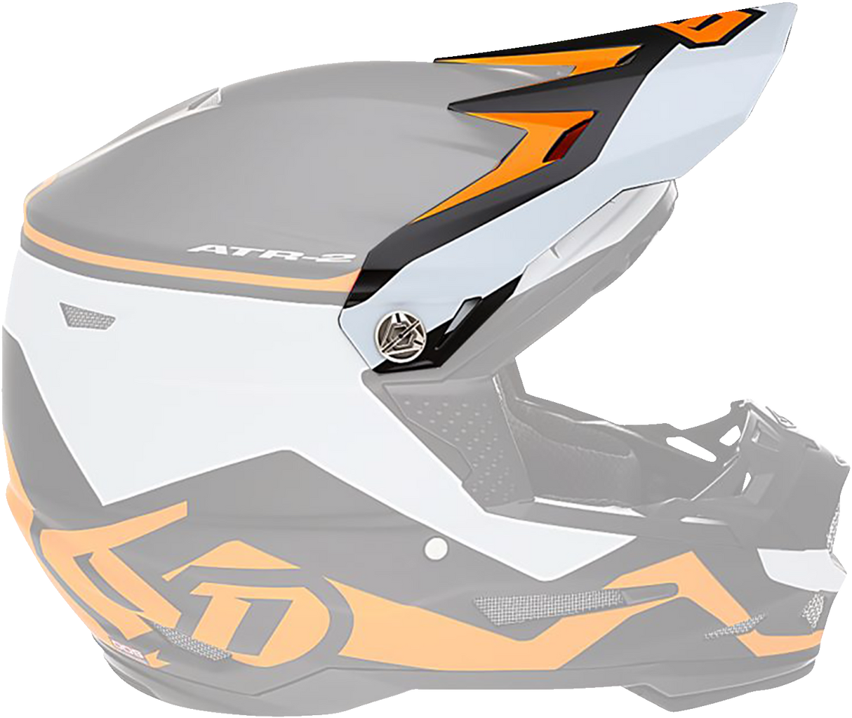 6D ATR-2Y Visor - Drive - Neon Orange 72-4131