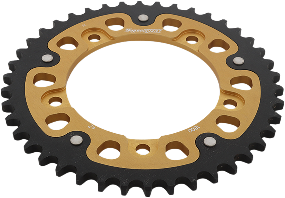 SUPERSPROX Stealth Rear Sprocket - 42 Tooth - Gold - Suzuki/Triumph RST-1800-42-GLD