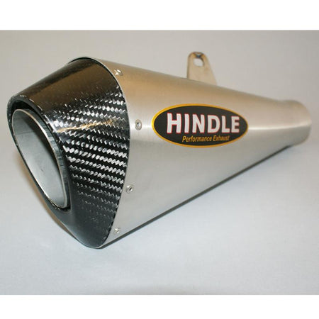 Hindle exhaust grom 2017-2020 evo megaphone system satin ss, w/carbon tip