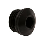 DeatschWerks 6AN ORB Male Plug Low Profile Internal Allen/Hex (Incl O-Ring) - Anodized Matte Black 6-02-0717-B