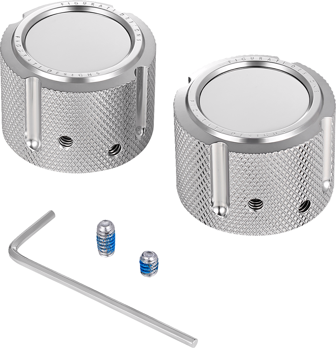 FIGURATI DESIGNS Front Axle Nut Cover - Stainless Steel - Smooth FD60-FAC-SS