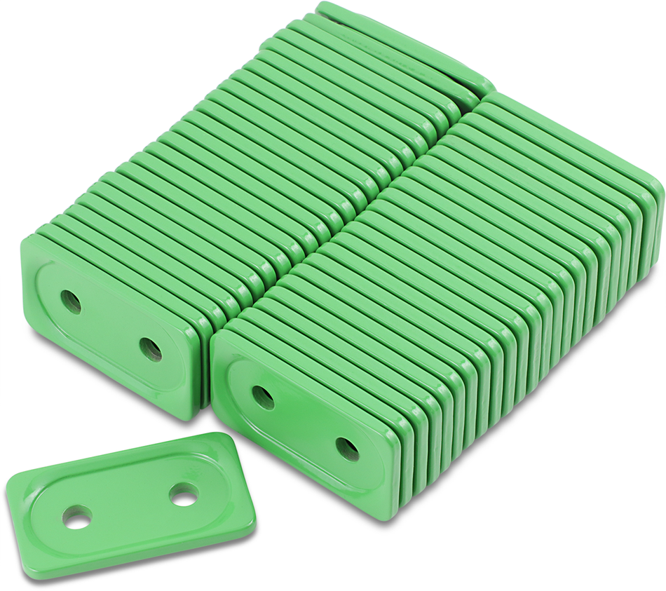 Placas de soporte WOODY'S - Verde - Doble - Paquete de 48 ADG-3780-48 