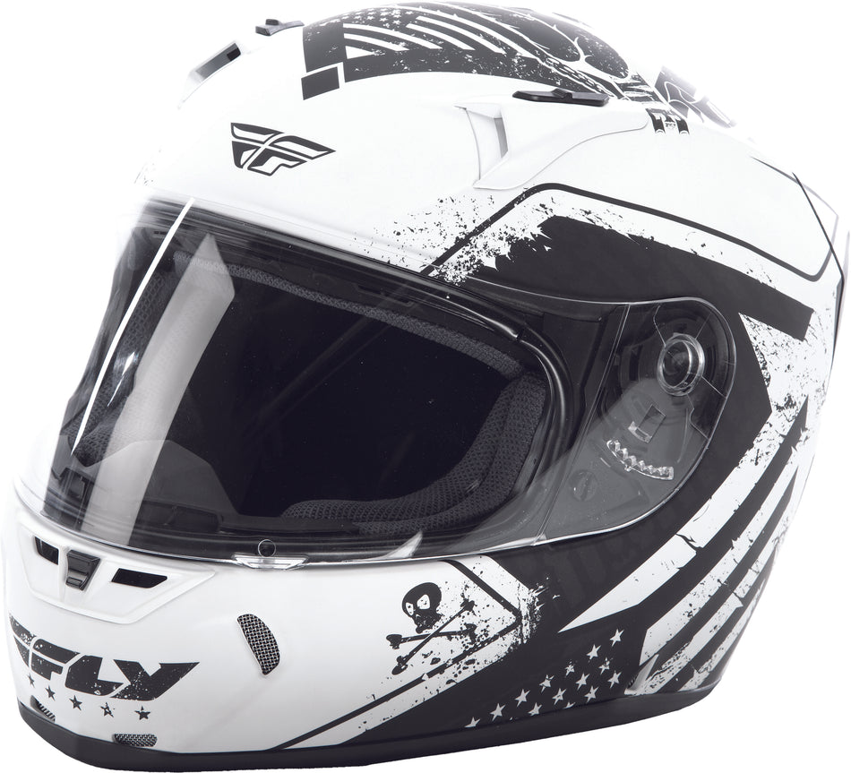 FLY RACING Revolt Patriot Helmet Matte White/Black 2x 73-83612X