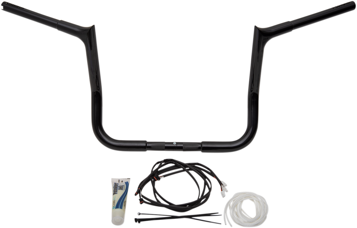 FAT BAGGERS INC. Handlebar Kit - Pointed Top - 12" - Black 909212-B