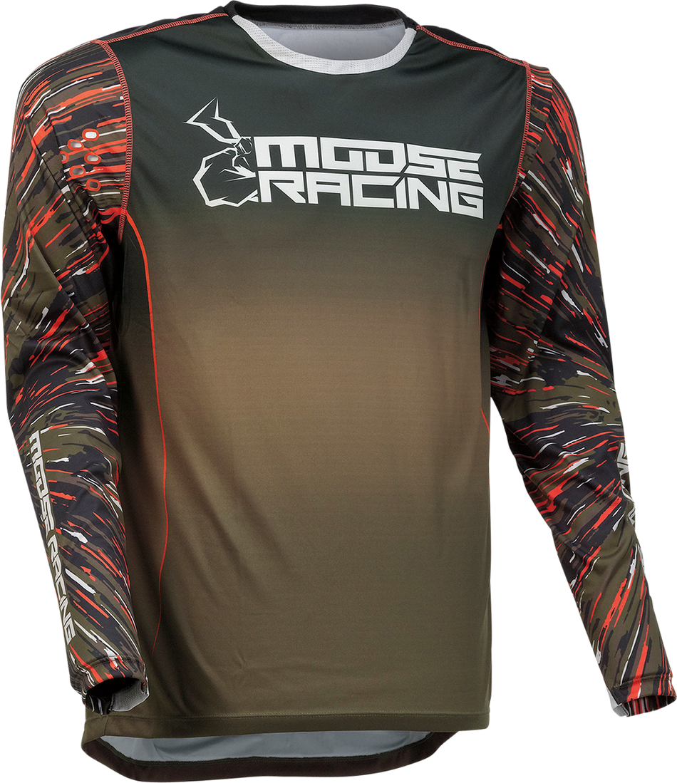 Camiseta MOOSE RACING Agroid - Oliva/Naranja - Grande 2910-6984 