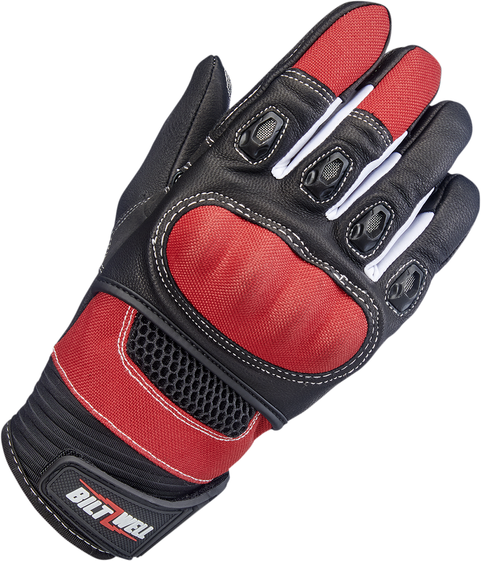 BILTWELL Bridgeport Gloves - Red - Small 1509-0801-302