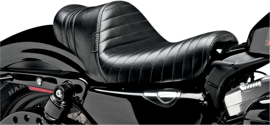 LE PERA Stubs Spoiler Seat - Pleated - Black w/ Black Stripes - XL LK-416BLK