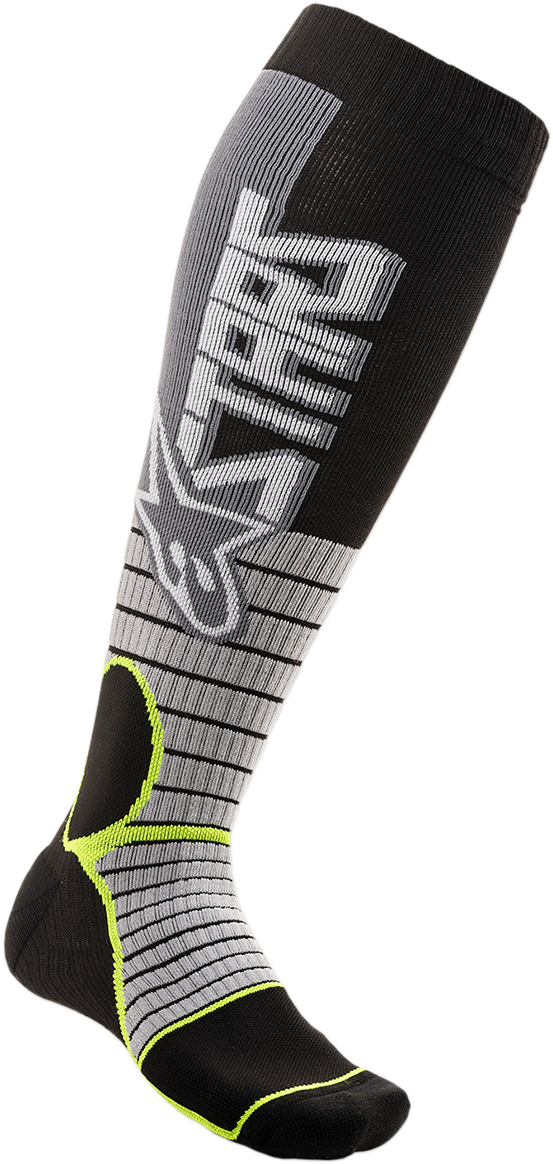 Calcetines ALPINESTARS MX Pro - Gris/Amarillo - Grande 4701520-905-L2X