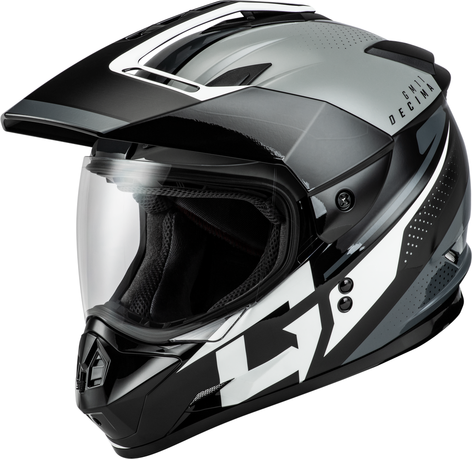 GMAX Gm-11 Decima Helmet Black/Grey/White 3x A1116459