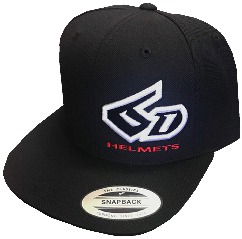 6D Logo Classic Snapback Hat - Black - One Size 52-3300