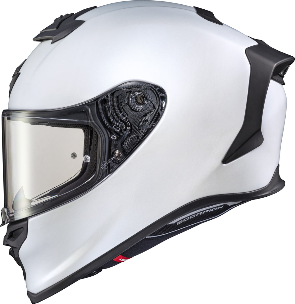 SCORPION EXO Exo-R1 Air Full Face Helmet Matte Pearl White Sm R1-0053